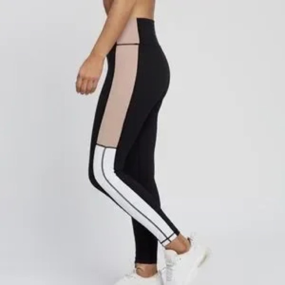 ALLFENIX Heidi Chic Black and Tan Women's Leggings Size Small